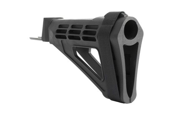 SB Tactical pistol stabilizing arm brace made from black polymer is a comfortable and ergonomic boon for one handed shooting